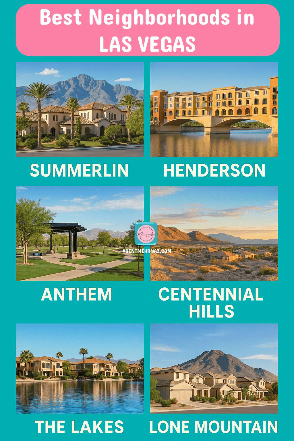  the infographic of best neighborhoods in las vegas - real estate agent mehrnaz afsari 